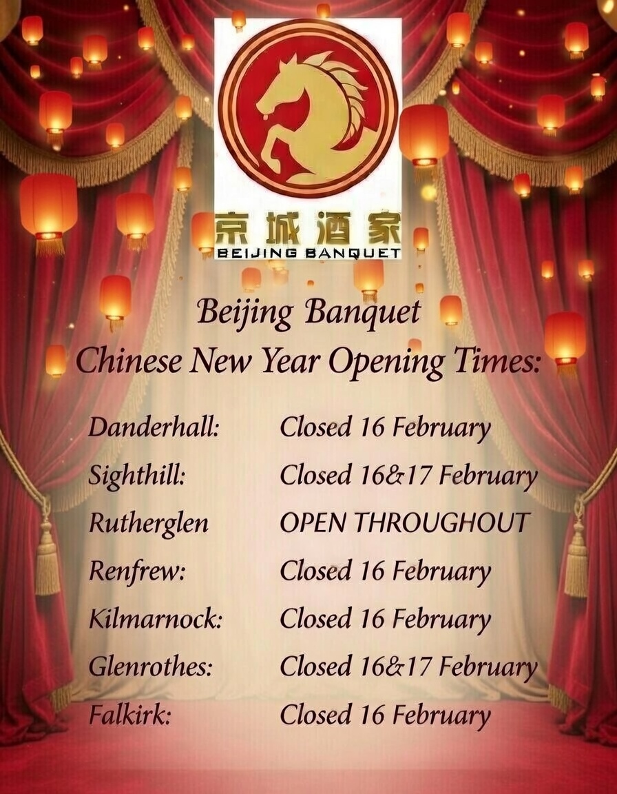 Chinese New Year Opening Times